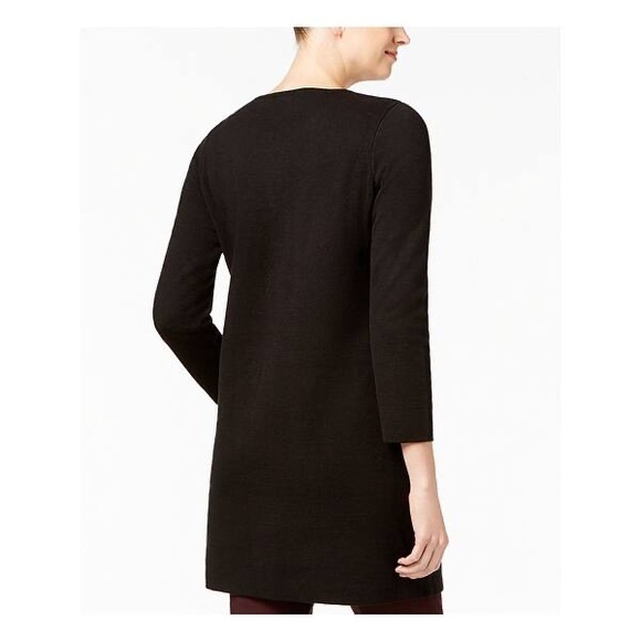 Alfani XL Cardigan Sweater NEW Black Zip Up - Picture 2 of 6